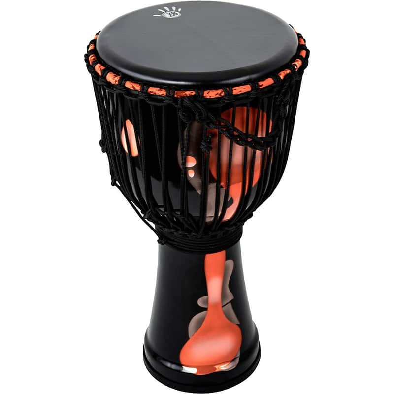 X8 Drums Blackout Lava Lamp Djembe Regular 12 in. Red Multi Fade image 1