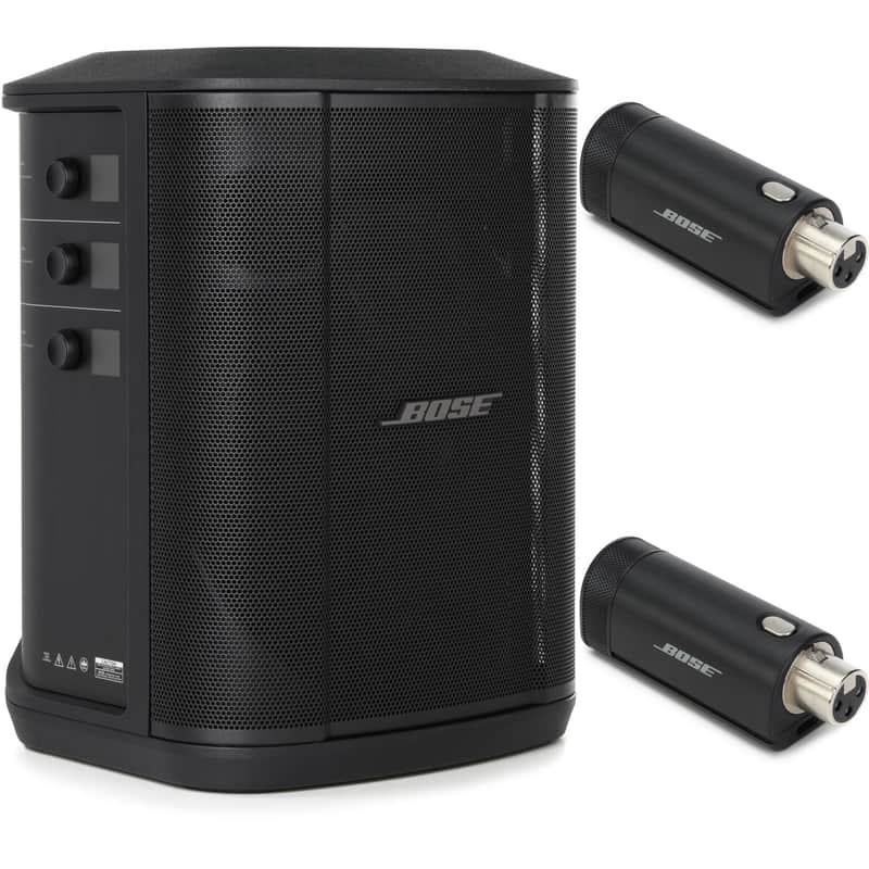 Bose S1 Pro+ Multi-position PA System and Pair of Wireless Mic/Line Transmitters image 1