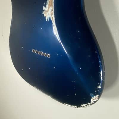 1983 E-Series USA Fender Stratocaster Neck  Hardtail MJT Lake Placid Blue Pine Body image 14