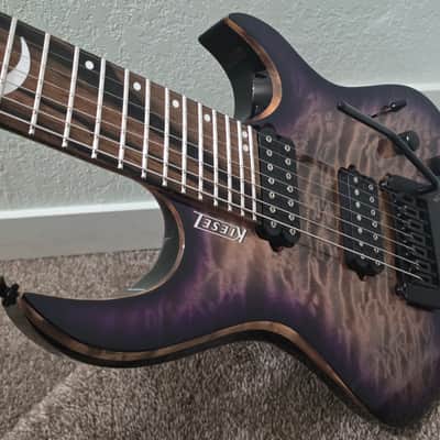 2023 Kiesel Vader VM7X Multiscale 7 String in Purple Caliburst w/OGB image 6