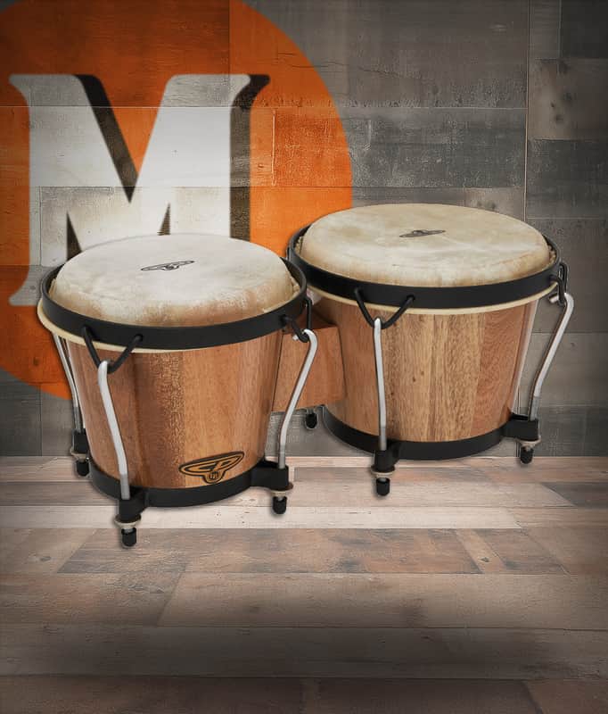 Latin Percussion LP CP Trad 6" - 7" Bongo Oak Natural Black (CP221-AW) image 1