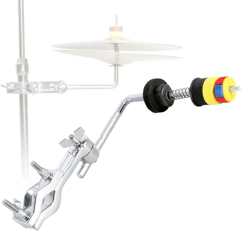 Hi-hat Cymbal Clamp Cymbal Stand Arm for Drum Set L-Shaped Cymbal Clamp,Adjustable Cymbal Arm for 15-28mm Cymbal Stands,Hi Hat Cymbal Stand Extension Arm for Drummer Beginner image 1