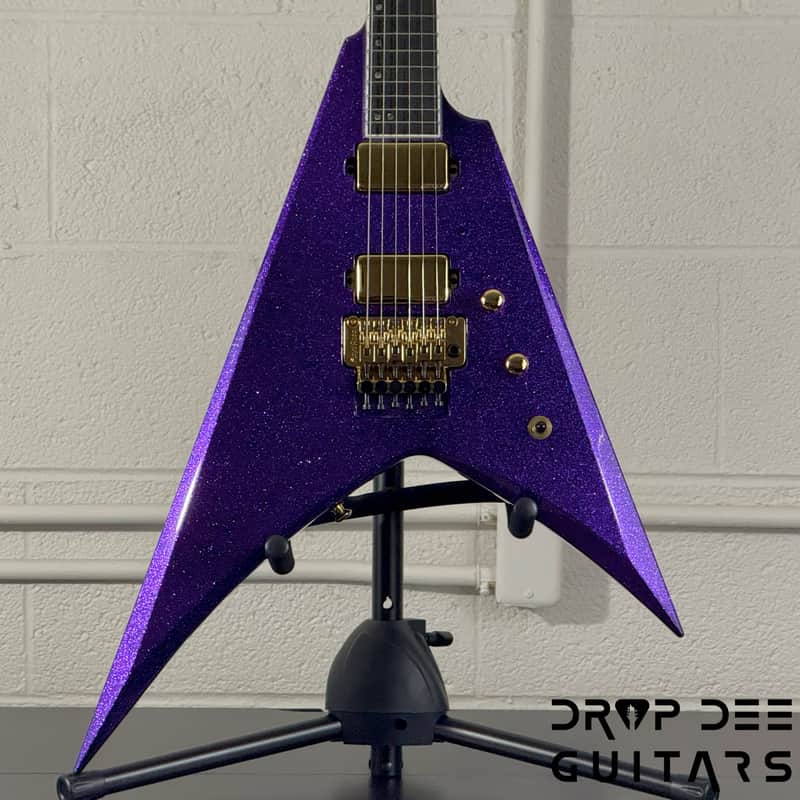 ESP USA V-II FR Electric Guitar w/ Case - Purple Sparkle image 1