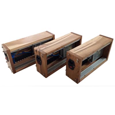 3U / 56hp Eurorack case LUNA • Rails + Threaded strips / Walnut / Powered image 13