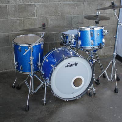 Ludwig Classic Maple Blue Sparkle Fab 3 Piece Kit image 5