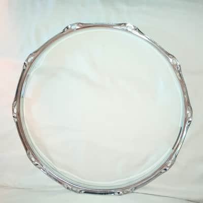 TAMA VINTAGE 70's IMPERIAL STAR SNARE DRUM HOOPS SET  14"/10L - CHROME - FREE SHIP TO C-USA! image 4