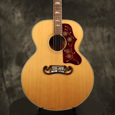 1962 Gibson J-200 Natural/BLONDE with highly figured flame maple back + sides image 2