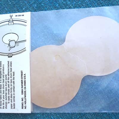 Remo Bass Drum Head Double Pedal Falam Slam Patch - NOS image 3