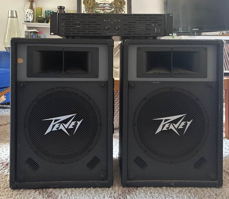 PA System - 2x Peavey ES-12 1x Behringer KM750 image 1