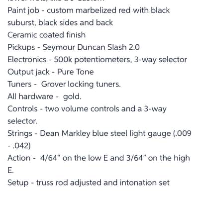 Custom One of a kind 2025 - Custom marbelized red image 6