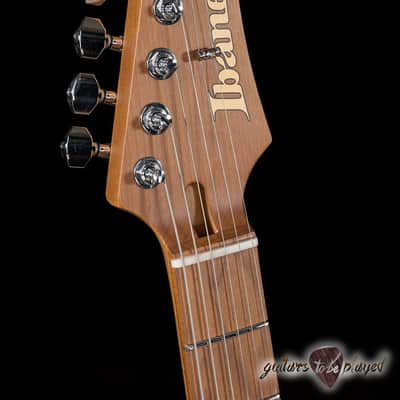 Ibanez AZ2402 Prestige HH Roasted Maple Neck Guitar w/ Case – Pearl White Flat image 5