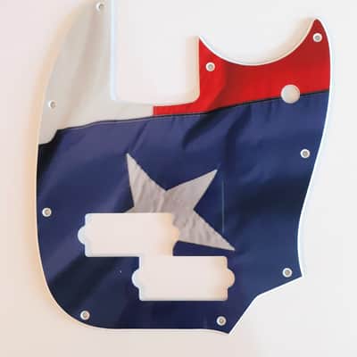 WD custom pickguard Mustang bass PJ Texas flag image 1