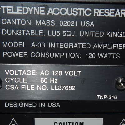 AR Acoustic Research A-03 integrated amplifier image 6