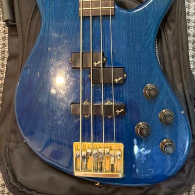 MIJ Fender Prophecy II Bass PJ  1993 - 1994 - Sapphire Blue Transparent with GIg Bag image 1