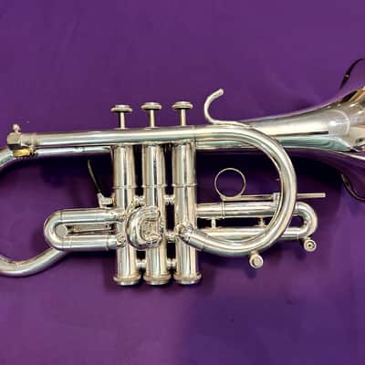 RARE Getzen Eterna Silver Plated Eb Cornet image 1