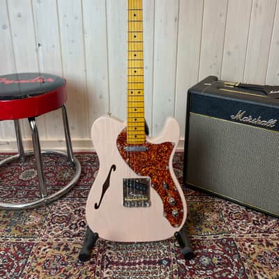 Fender Limited Edition American Pro II Tele Thinline MN 2024 - Transparent Shell Pink image 1