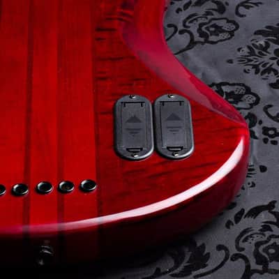 Wolf 5 String Jazz Bass Transparent Red Bass 2016 w/ Gigbag image 8
