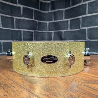 PDP by DW CX 14x5 Maple Snare Drum – Gold Sparkle • 2000s Era • Maple Shell • DW‑Inspired Hardware • Shows Light Wear image 11