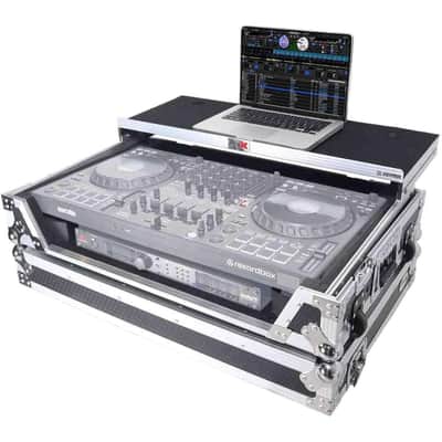 ProX ATA Flight-Style Road Case with Laptop Shelf for DDJ-FLX10 and DDJ-GRV6 Controllers (Black / Silver) image 6