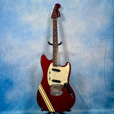 2004 Fender MG-73 Competition Mustang Old Candy Apple Red, CIJ image 1