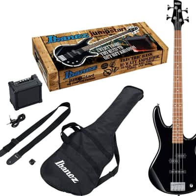Ibanez IJSR190N Jump Start Electric Bass Guitar Starter Pack 2024 - Black image 1