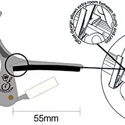 Grover #GP750BL - Ultra Capo, Off Set, Matte Black image 2