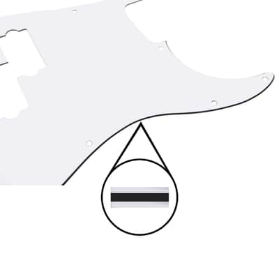 13 Hole P Bass Pickguard Guitar Scratch Plate Pick Guard Compatible with 4 String USA/Mexican Standard Precision Bass Part (3Ply White) image 5