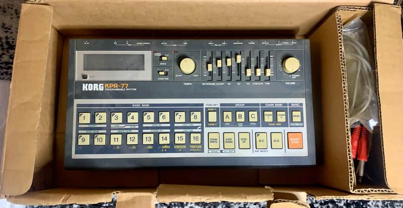 Korg KPR-77 Analog Drum Machine Early 1980's - Gray image 1