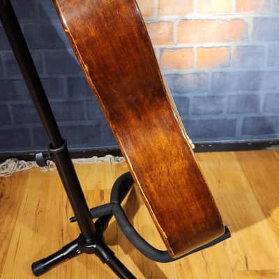 Very Early & Super Cool German Made 1850s-70’s Parlor Acoustic Natural w/ '30s Chipboard Case image 10