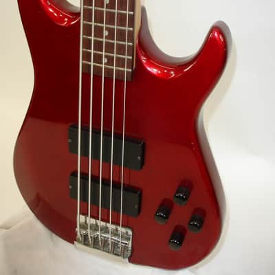 1990's Hamer Slammer Series 5-String Bass Metallic Red image 3
