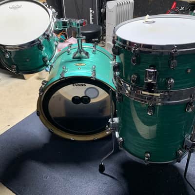Tama Starclassic Surf Green Silk Walnut/Birch 3-pc + snare image 2