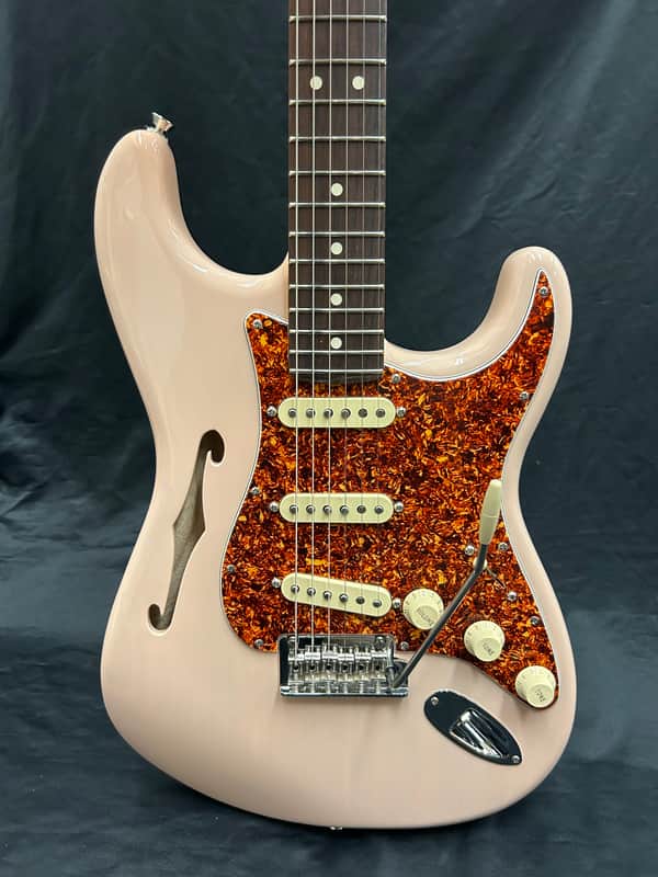 Fender Limited Edition American Professional II Stratocaster Thinline - Transparent Shell Pink image 1