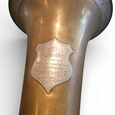 J. Altrichter Rare Antique BBb Tuba Brass Germany Frankfurt Late 19th Early 20th Century image 3
