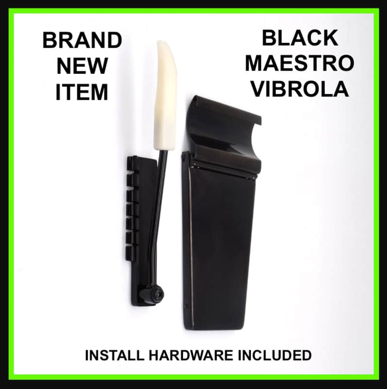 NEW! BLACK VIBROLA - Long Maestro Tremolo Tailpiece for Epiphone/Gibson SG, ES, Firebird Guitars. image 1