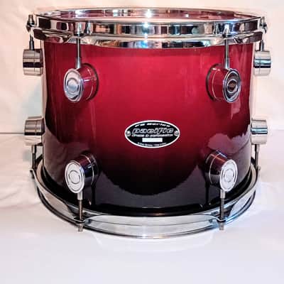 PACIFIC VINTAGE RACK TOM 12" - BLACK CHERRY BURST LACQUER - FREE SHIP TO C-USA! image 1