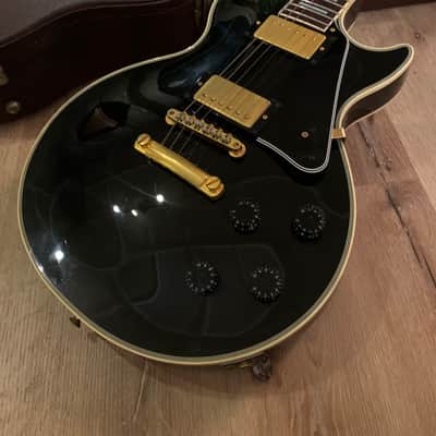 Rare Orville Les Paul Custom (MIJ Orville by Gibson) Black Beauty with factory Gibson Openbook Headstock image 8
