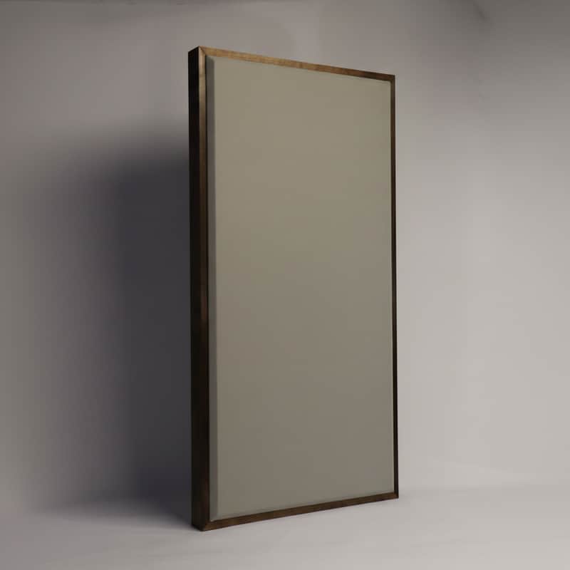 Custom Framed Acoustic Wall Panel | Aluminum Fabric & Red Mahogany Wood Frame | Furniture-Quality Sound Absorbing Panel | Recording Studio, Home Studio, Mixing Room, Podcast Studio, Home Theater, Listening Room, Office & Vocal Booth | Made in USA image 1