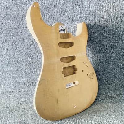 Unfinished Alder Maple Flame Top SSH Guitar Body image 5