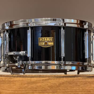 1980's Tama Artwood 6.5" x 14" Piano Black Lacquer Snare Drum image 14