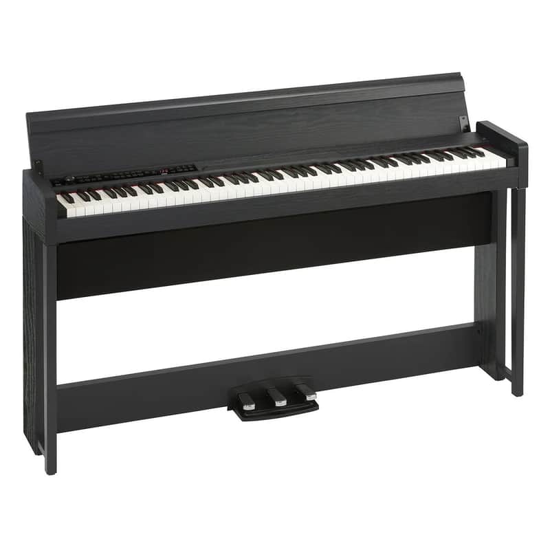 Korg C1 Air 88-Key Digital Piano w/ Stand, Wood Grain Black image 1