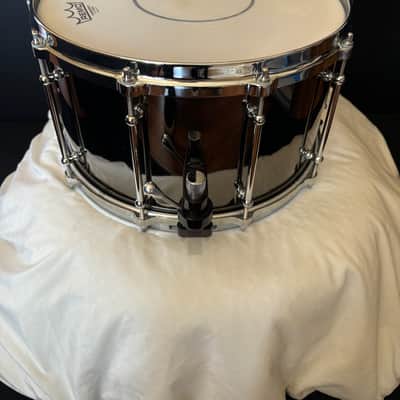 Truth Custom Drums 8x14” Black Brass Snare Drum 2017 - Reflective Black image 7