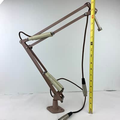 Vintage Metal LUXO Desktop Microphone Stand w/ Articulating Swing Arm & XLR image 3