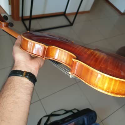 Vintage Violin Antonius Stradiuarius Cermonensis 996 Faciebat Anno1720 Natural Stain image 9