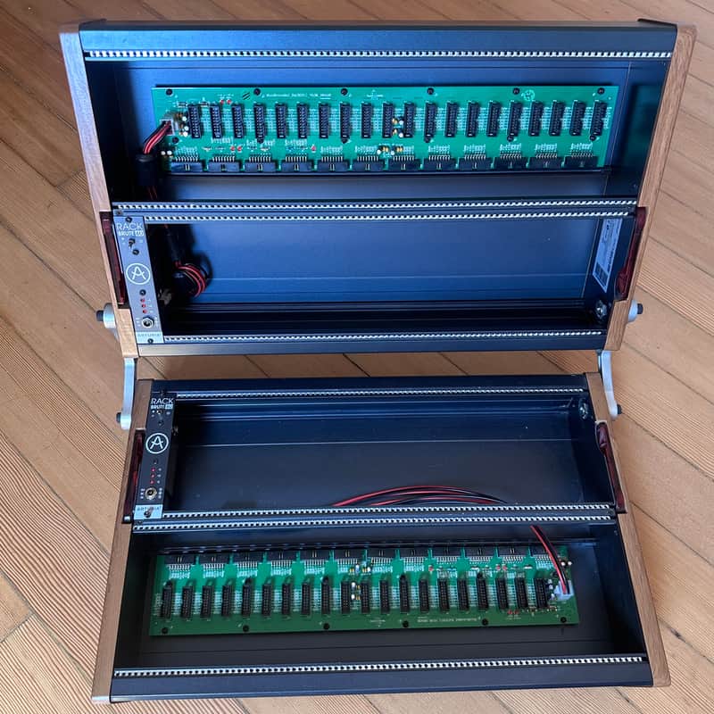 350hp! Double RackBrute 6U x 2 Eurorack folding Modular Case Black image 1
