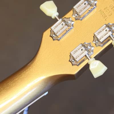 Unplayed! 2013 Gibson 1952 Reissue Les Paul Tribute Electric Guitar Bullion Gold w/ Maple Veneer Headstock + OHSC & Papers image 19