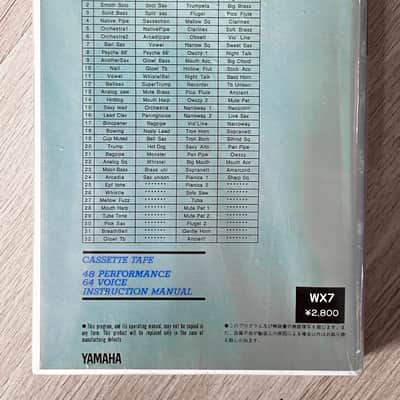 Yamaha TX81Z WX7 Voice Data Bank Cassette Tape // Ultra Rare Collectable!! image 4