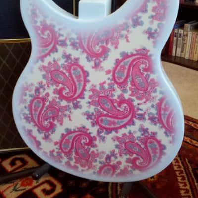 FS/T '99 Rickenbacker Rose Morris Model 1997 Custom Blue Boy Paisley image 8