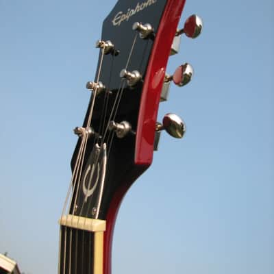 Epiphone Casino Coupe - Cherry Red - Gotoh Bridge - Black Pickguard and Knobs - Upgrades! image 11
