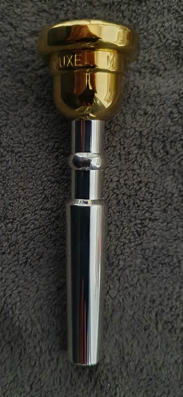 RARE!!! GETZEN DELUXE M trumpet mouthpiece, 24K gold plated, PRISTINE! image 1
