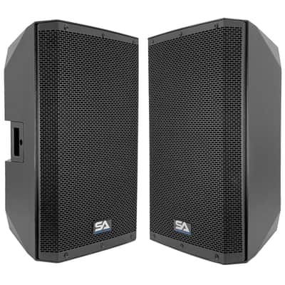 Riot-15P PA DJ Package - Pair of15 Inch Passive 2-Way 900 Watt PA /DJ Speaker Cabinets, Pair of Powered 15 Inch Subwoofers, 10 Channel Mixer and Pair of 10 Foot Speaker Cables image 2